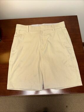 Nike Men's Tour 80 Light Khaki Flat-Front Golf Shorts